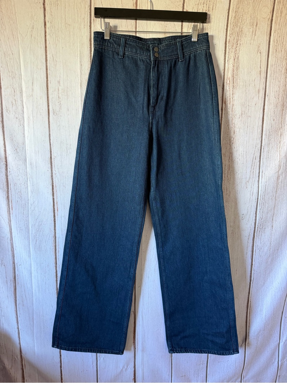 Buffalo David Bitton Adele High Rise Wide Leg Jeans Dark Wash 29 non stretch